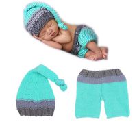 Newborn Baby Photography Prop, Infant Boy Girl Crochet Costume 0-6 months Photo Outfit, Toddler Knitted Photoshoot Sets