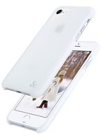 Amber & Ash Ultra Slim Case Compatible with iPhone 8 Plus & iPhone 7 Plus 5.5 Inch (2016-2017) - 2-Layer Semi-Transparent Protection, Anti-Shock, Anti-Slip - [Cotton White]