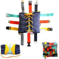 Sensory4u Sensory Buckle Pillow Fine Motor Development Toy Activity - Plus Threading Counting and Sorting Skills and Tying All in One