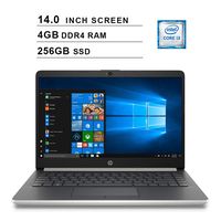 2019 Premium HP 14 Inch HD Laptop (Intel Dual Core i3-8130U up to 3.4GHz, 4GB RAM, 256GB SSD, Intel HD Graphics 620, Bluetooth, HDMI, Win10, Silver) (Renewed)