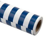 RUSPEPA Gift Wrapping Paper Roll-Navy Vertical Stripe White Background Design for Wedding, Birthday, Shower, Congrats, and Holiday Gifts - 30 Inch X 32.8 Feet