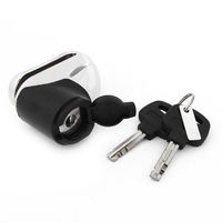 uxcell Silver Tone Black Security Disk Brake Lock for Motorcycle Motorbike with 2 Keys