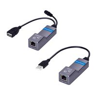 USB 2.0 Extender - DriverGenius USB to RJ45 Over Cat6 /Cat 5e /Cat 7- Compatible for Windows 10 / MAC OS/Ubuntu (50 Meters, Driver-Free Version)