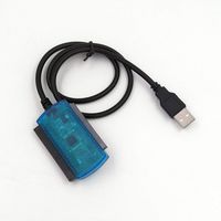 SI02 USB 2.0 to SATA IDE Adapter Cable Converter for 2.5 Inch 3.5 Inch SATA HHD SSD Hard Disk Laptop and DVD Driver Cable