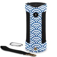 Fintie Carrying Case for Amazon Tap - Premium Vegan Leather Protective Sling Cover with Removable Holding Strap + Carabiner Keychain for Amazon Tap Alexa Portable Bluetooth Speaker, Ocean Mist