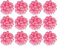The Gift Wrap Company 12 Count Decorative Confetti Gift Bows, Medium, Pastel Pink (12/pkg) Pkg/1