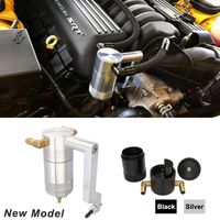 Kyostar New Model Oil Catch Can For Dodge Charger Challenger Chrysler 6.4L 5.7L HEMI with Technology Z-Bracket Scat Pack (Silver)