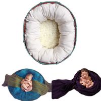Baby Photography Props Basket Filler Newborn Boy Girl Photo Shoot Baskets Stuffer Posing Accessories (White)