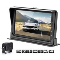 UNITOPSC HD Backup Camera System Kit,No Interference,7''1080P LCD Digital Monitor Car Headrest Monitor Screen+IP68 Waterproof Rear View Camera Truck/Semi-Trailer/Box Truck/RV