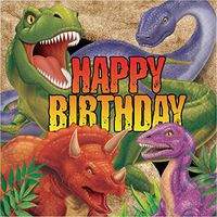 Dinosaur Birthday Napkins, 48 ct