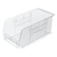 Akro-Mils 30230 Plastic Storage Stacking AkroBin, 11-Inch by 5-Inch by 5-Inch, Clear, Case of 12