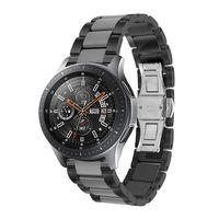 Aottom Compatible for Samsung Gear S3 Frontier/Classic Band Ceramic 22MM Women Men Stainless Steel Butterfly Buckle Wristband Replacement Band for Samsung Galaxy Watch 46mm/Gear S3 Frontier/Classic