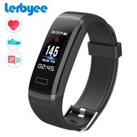 Lerbyee Smart Bracelet Waterproof 24 hours Heart Rate Monitor Fitness Tracker Bluetooth Smart Watch (Black)