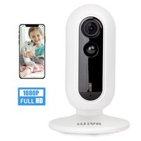 Wireless Oversized Wide Angle Security Camera, WiYA Baby Monitor, Pet/WiFi/IP/Panoramic Viewing Camera,1080P HD 2.4G Indoor Home Surveillance Camera, Night Vision, Two-Way Audio, Motion Detection