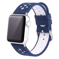 Watch Band for iWatch, MoreToys Silicone Replacement Strap Wristband for Apple Watch Series 3, Series 2, Series 1 (38MM, Blue)