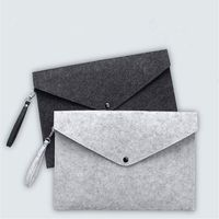 File folders-Felt Folder Expanding File Folder Portable Felt Holder documents Envelope Luxury Office Durable Briefcase Document Bag Paper Portfolio Case Letter Envelope A4 Folders (with Lanyard)