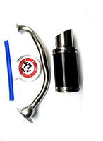 Facaing GY6 150cc 7-inch High Performance Racing Exhaust Muffler System 139QMA 139QMB Scooter Moped ATV Go Kart Black