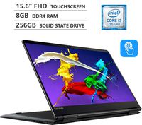 Lenovo Yoga 2-in-1 15.6" Full HD IPS TS Touchscreen Laptop, Intel Core i5-7200U Processor up to 3.1GHz, 8GB RAM, 256GB M.2 SSD, Backlit Keyboard, Micro HDMI, Wireless-AC, Bluetooth, Windows 10, Black
