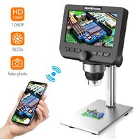 LCD Digital Microscope, YINAMA 4.3 Inch 1080P 2 Megapixels 1000X Magnification Zoom Wireless USB Stereo Microscope Camera, Compatible with iPhone Android, iPad MAC Windows