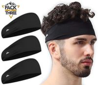 Mens Headband - Running Sweat Head Bands for Sports - Athletic Sweatbands for Workout/Exercise, Tennis & Football - Ultimate Performance Stretch & Moisture Wicking