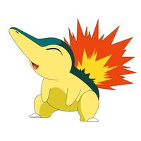 Pokemon Cyndaquil OriginalStickers0632 Set Of Two (2x) Stickers , Laptop , Ipad , Car , Truck , Size 4 inches on Longer Side