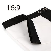 TOPmountain Foldable 16:9 HD Display 50 inches Projector Screen Polyester Projection Curtain Outdoor Courtyards Home Cinema 62×111cm White Background + Black Edge