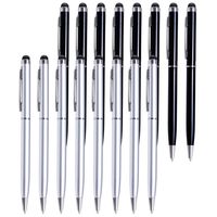 Stylus Pens for Touch Screen, Briout 2 in 1 Capacitive Stylus Pens for Touch Screen Device, 16 Pcs Universal Stylus Pens for iPad, iPhone, Samsung, Android, Kindle, Tablet, (8 Black+8 Sliver)