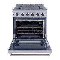 Thor Kitchen 30" Stainless Steel Gas Range Oven with 5 Burner LRG3001U