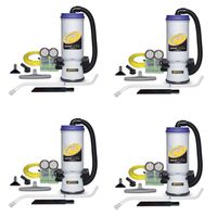 Backpack Vacuums, Super CoachVac Commercial Backpack Vacuum Cleaner with HEPA Media Filtration and Telescoping Wand Tool Kit, 10 Quart, Corded (7pc Commerical Tool Kit (Telescoping Wand) (4 Set))