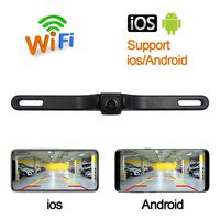 Fumei HD 720p License Plate WiFi Camera Wireless Backup Camera for Car with Smart APP Intelligent Video Recording/Sharing Forward-Looking Camera Compatible with Android and iPhone/iPad