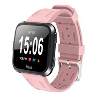 Wizvv Compatible Bands Replacement for Fitbit Versa with Cooling Holes, Newest Fitbit Versa Soft Silicone Band with Watch Buckle (7 Colors)