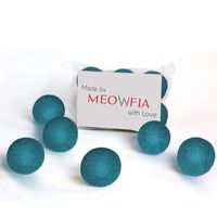 MEOWFIA Wool Ball Toys - 6-Pack of Safe for Cats and Small Dogs Balls - 1.5 Inch Felted Wool Cat Toy and Dog Toy - Perfect with Cat Cave - Silent - Mini Tennis Balls - 6-Pack