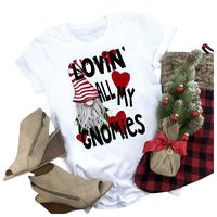 Winsummer Womens Valentine's Day Funny Buffalo Plaid Leopard Love Heart Printed Shirts Short Sleeve Graphic Tees