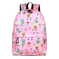 Cute School Backpack for Teen Girls Bookbag Alpaca Printed Laptop Travel Daypack