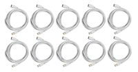 10 Pack USB 2.0 A Male to A Female Extension 28/24AWG Cable (Gold Plated) White 10 Feet