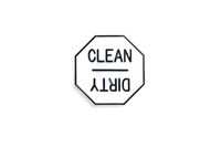 Fox Run 5935 Clean or Dirty Dishwasher Magnet, 2.5 x 2.5 x 0.25 inches, White