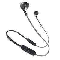 JBL T205BT in-Ear, Wireless Bluetooth Headphone, Black, One Size