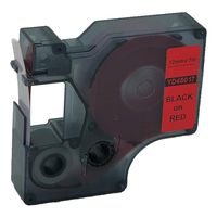 QPMY 1 Pack Compatible for DYMO D1 45017 S0720570 Standard Label Tape 1/2" x 23' 12mm x 7m (Black on Red)