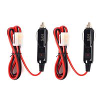 HYS DC 12V Charge Cable Cigarette Lighter Power Cable Mobile Transceiver Car Radio Power Cord for Icom IC-F1610 IC-F1010 IC-F2010 Yaesu T-7800R FT-8900R(2 Pack)