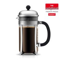 BODUM 1928-57, Matte Chrome Chambord 8-Cup Coffee Maker, 34-Ounce, 34 Oz