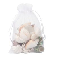 PH PandaHall 100 PCS 5x7 inch White Organza Drawstring Bags for Wedding Party Favor Gift Bags Candy Jewelry Bags Valentine's Day