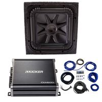 Kicker L7S12 Solo-Baric Subwoofer Sealed Box with 43CXA6001 Amp & Install Kit