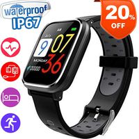 MAXSASI 1.3" LCD Smart Watch, Fitness Tracker with All-Day Heart Rate Blood Pressure Sleep Monitor, Waterproof Activity Tracker Watch with Calorie Counter Pedometer GPS Tracker (B-Blue)
