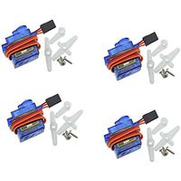 Lheng SG90 Mini Gear Micro Servo Digital Spare Parts for Smart RC 450 Airplane Helicopter Car Vehicle Boat Models Fixed Wing 4Pcs