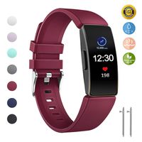 JOMOQ Compatible Inspire Bands/Inspire HR Band, Adjustable Soft Silicone Sports Replacement Wrist Strap Loop Bracelet Accessories Small Large Fitness Tracker Smart Watch Women Men.