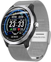 Smart Watch, IP67 Waterproof Bluetooth Smartwatch with Heart Rate Monitor ECG+PPG Measure, Sports Fitness Tracker Touch Screen Wrist for Android iOS Men Women (Silver-Steel)