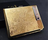 Pattern 20-Cigarette-Pack USB Cigarette Lighter Case 647