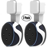 Yuanling Outlet Wall Mount Hanger Stand for Dot 3rd Gen, A Space-Saving Solution for Your Smart Home Speakers Without Messy Wires or Screws (Dot 3rd White 2 Pack)