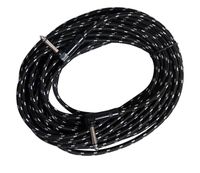 Sendt 36 foot 1/4 inch (6.3mm) Dual Right Angle Male to Male Mono Nylon Braided Guitar/Bass/Instrument Cable