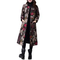 Bolayu Fashion Women Winter Coat Folk-Custom Cotton-Padded Lamb Cashmere Easy Cotton Jacket Overcoat (M, Gray)